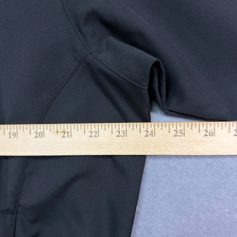 FootJoy Mens Large Black Quarter Zip Golf Pullover Windbreaker Jacket Mock Neck